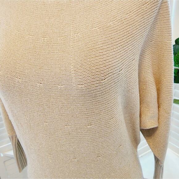 ALICE & OLIVIA GOLD WITH SPARKLE TURTLENECK SWEATER - Picture 2 of 6